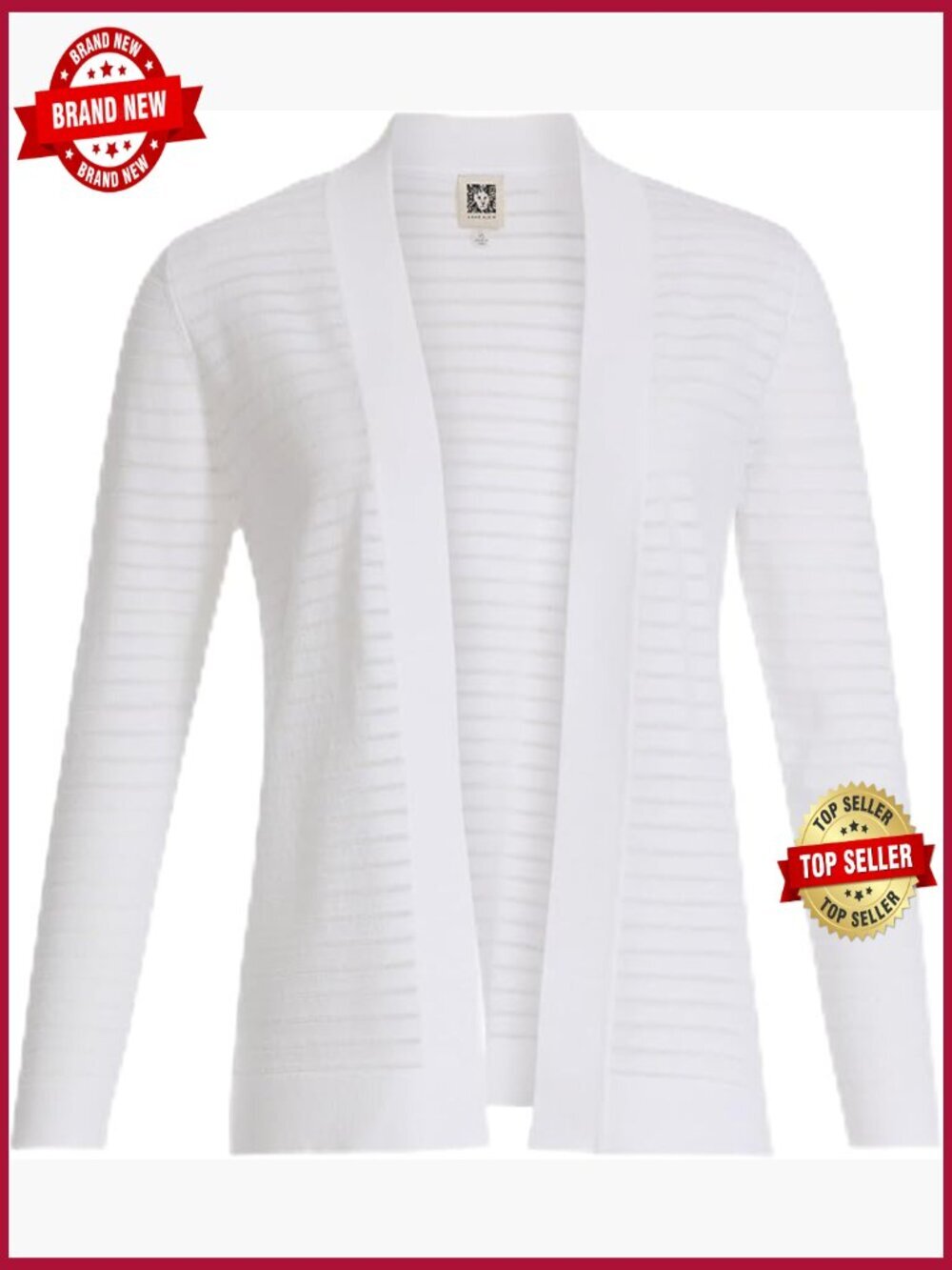 Sheer Stripe Cardigan Soft Knit Layer Regular Fit